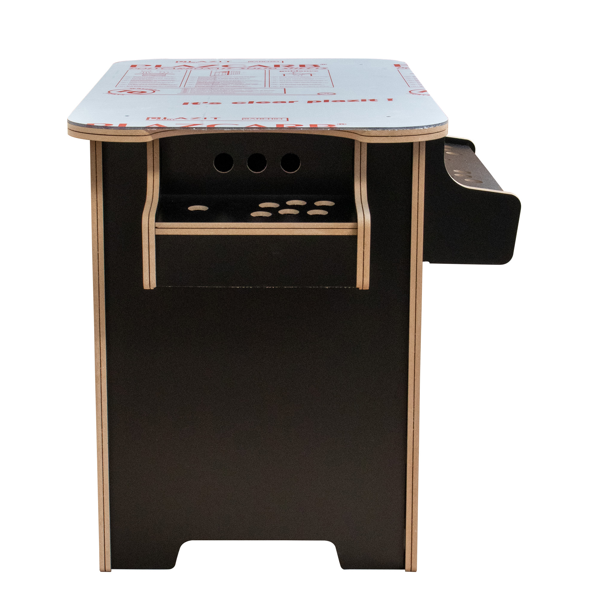 27 Inch 4 Player Arcade Cocktail Cabinet Kit Black - Flat Pack