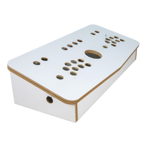 2 Player Control Panel With Hinged Lid White – Flat Pack