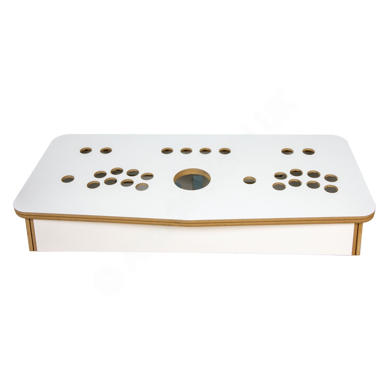 2 Player Control Panel With Hinged Lid White – Flat Pack