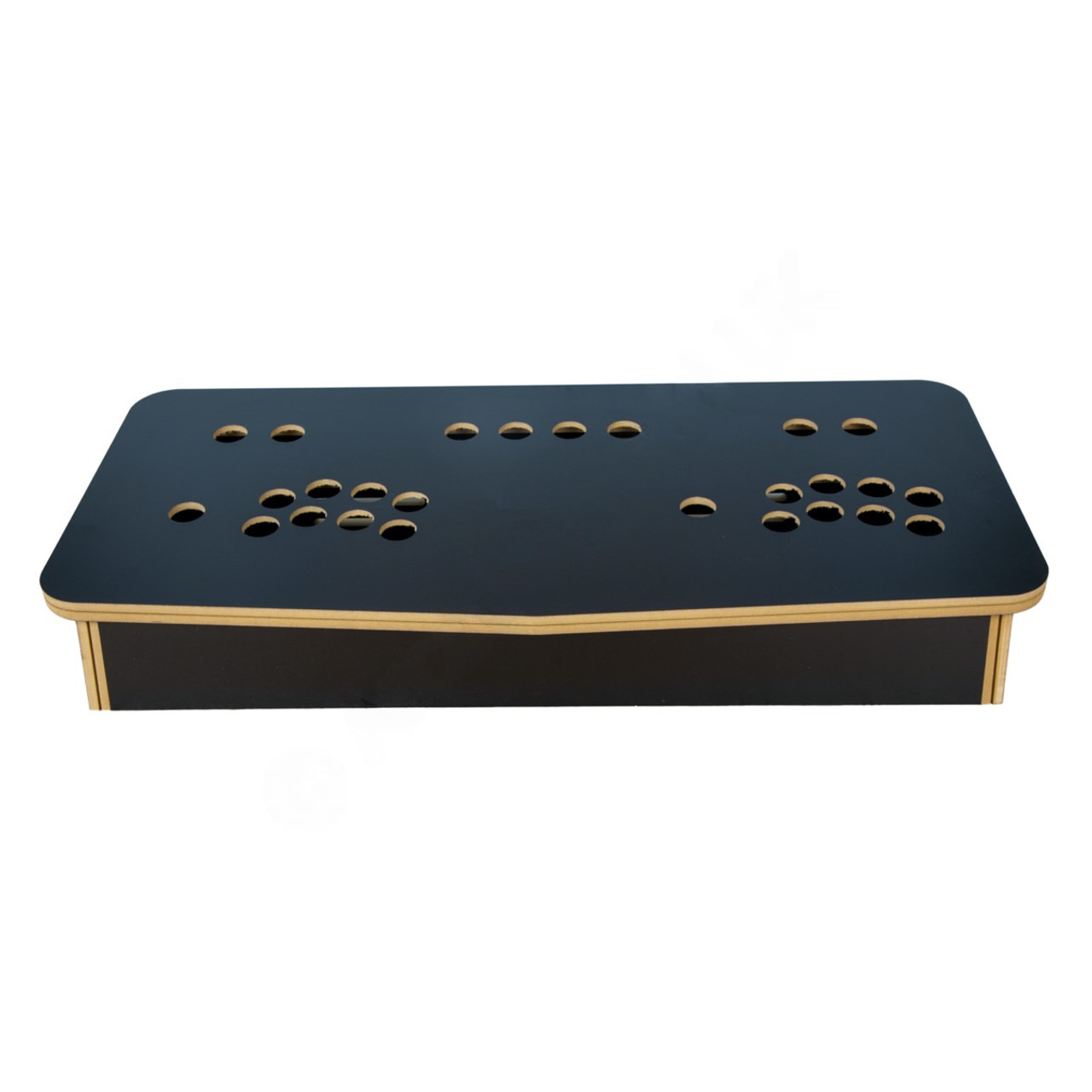 2 Player Control Panel With Hinged Lid – Black Flat Pack