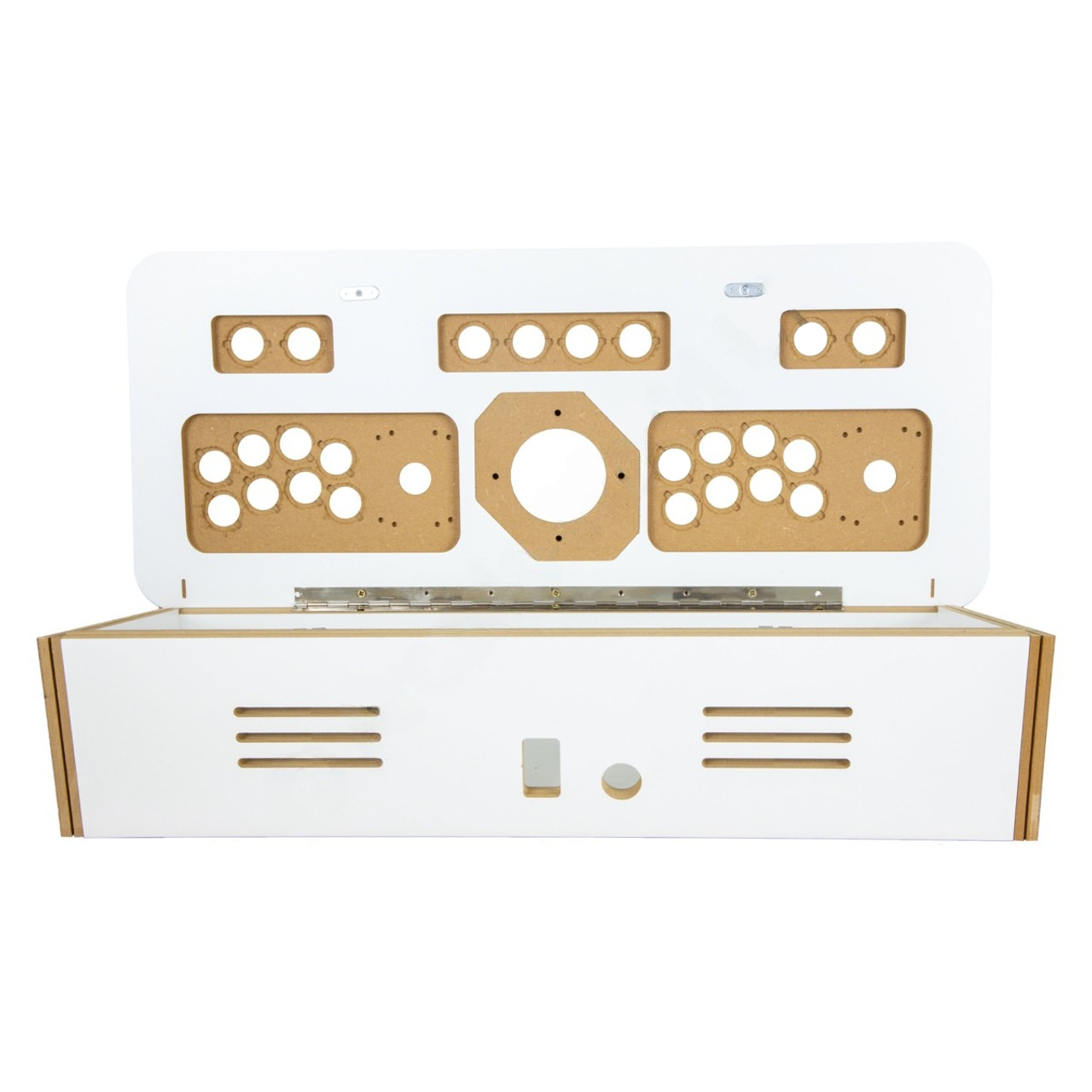 2 Player Control Panel With Hinged Lid White – Flat Pack