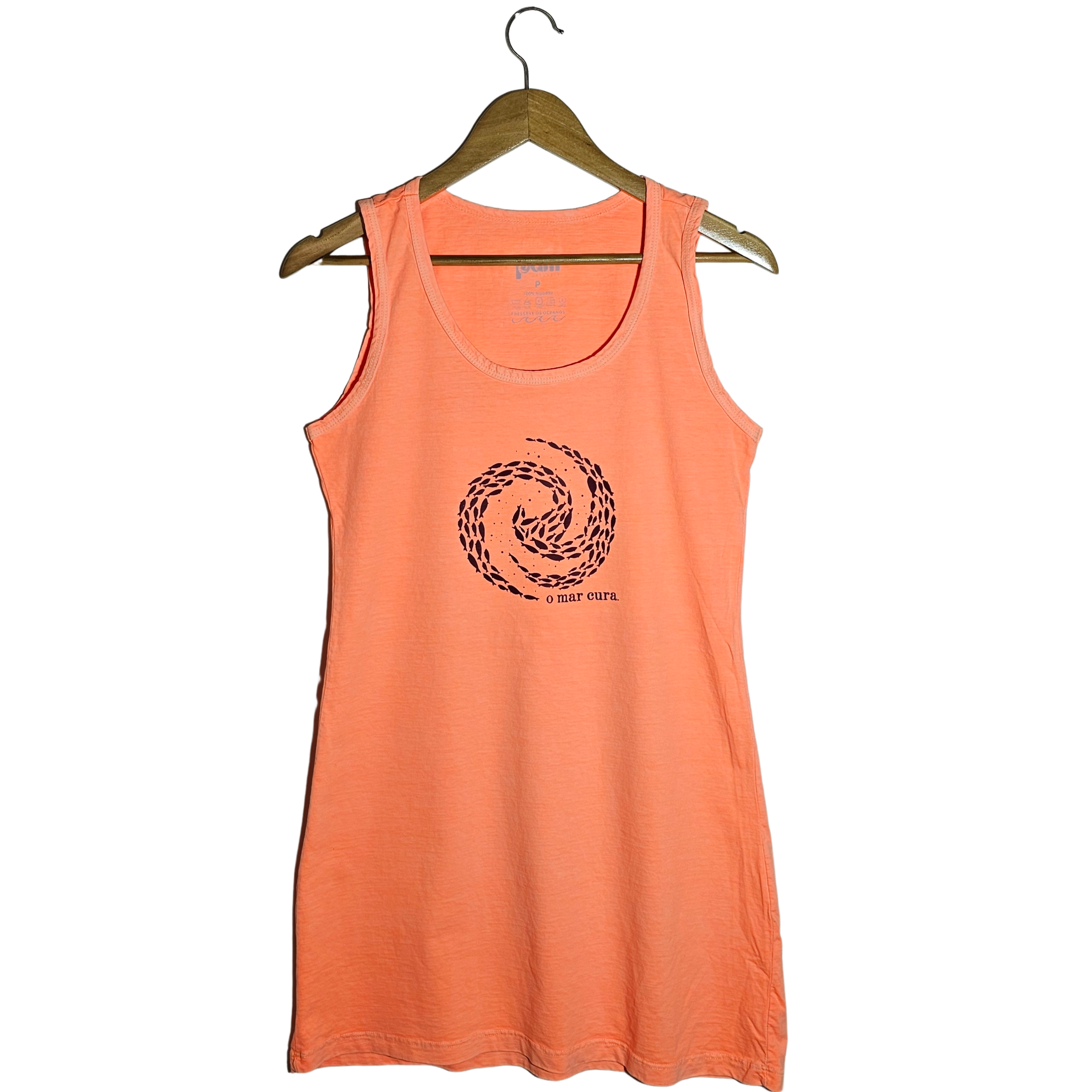 Vestido regata curto "Peixinhos O mar Cura"