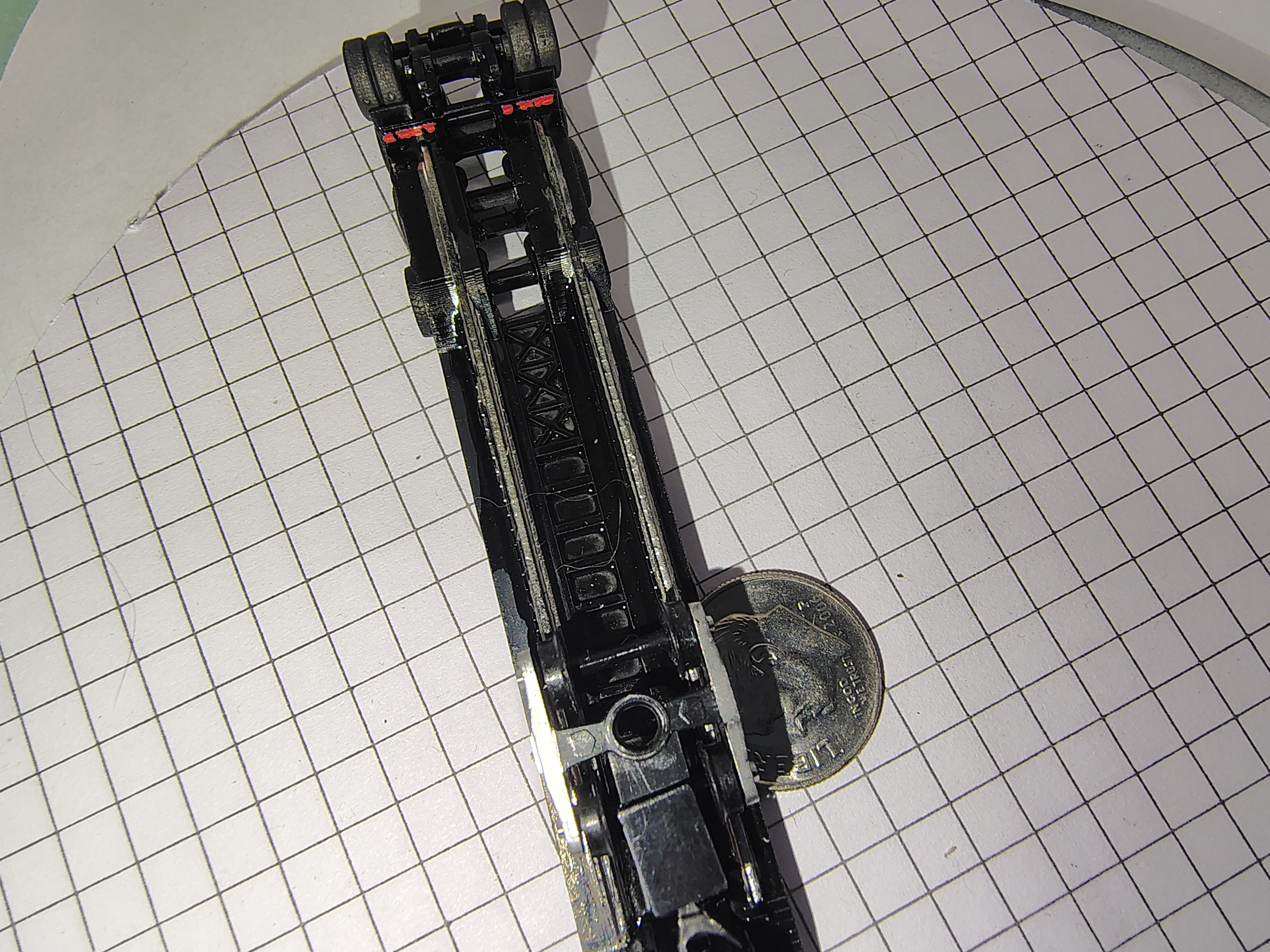 N Scale KW W-900 M.O.W. Rail lowboy set