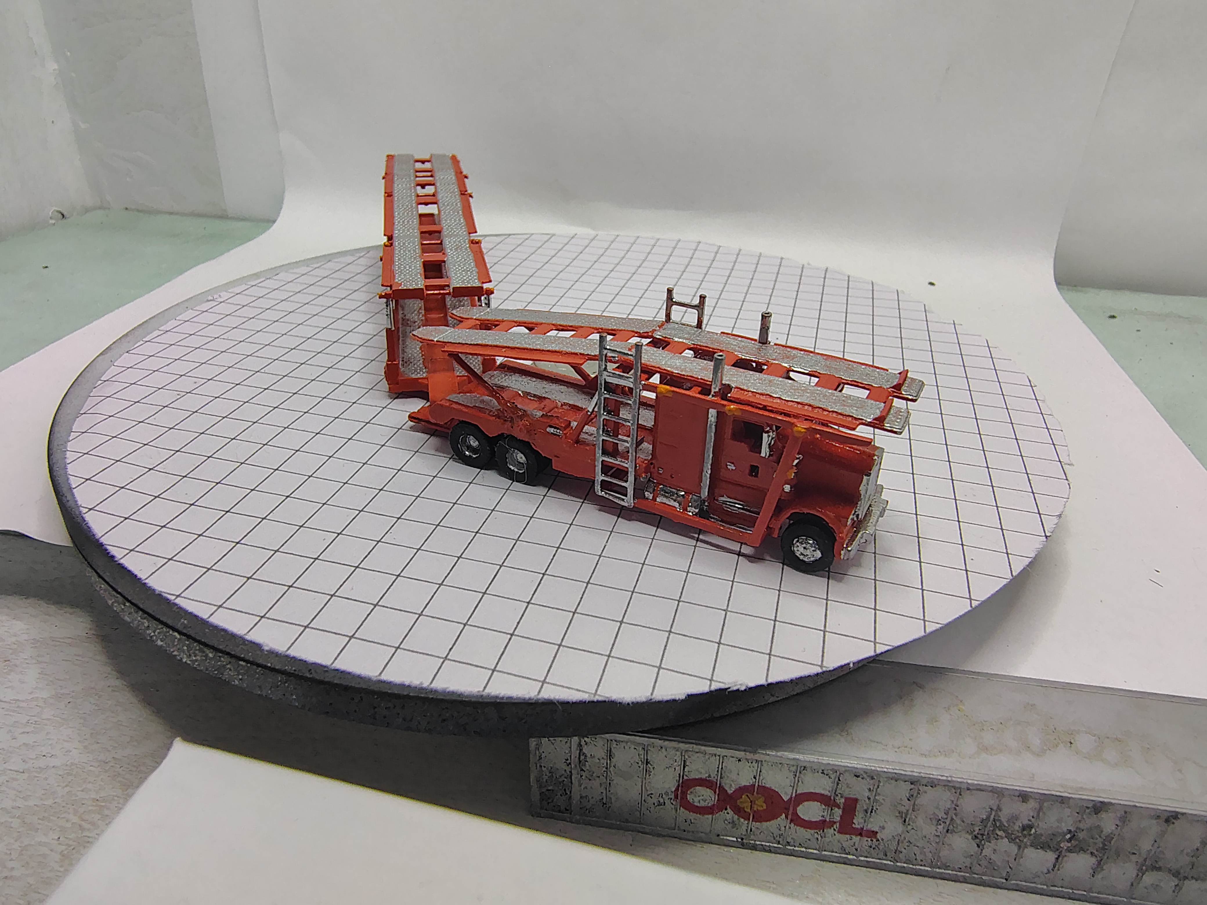 N Scale Kenworth W-900 Car Hauler Set