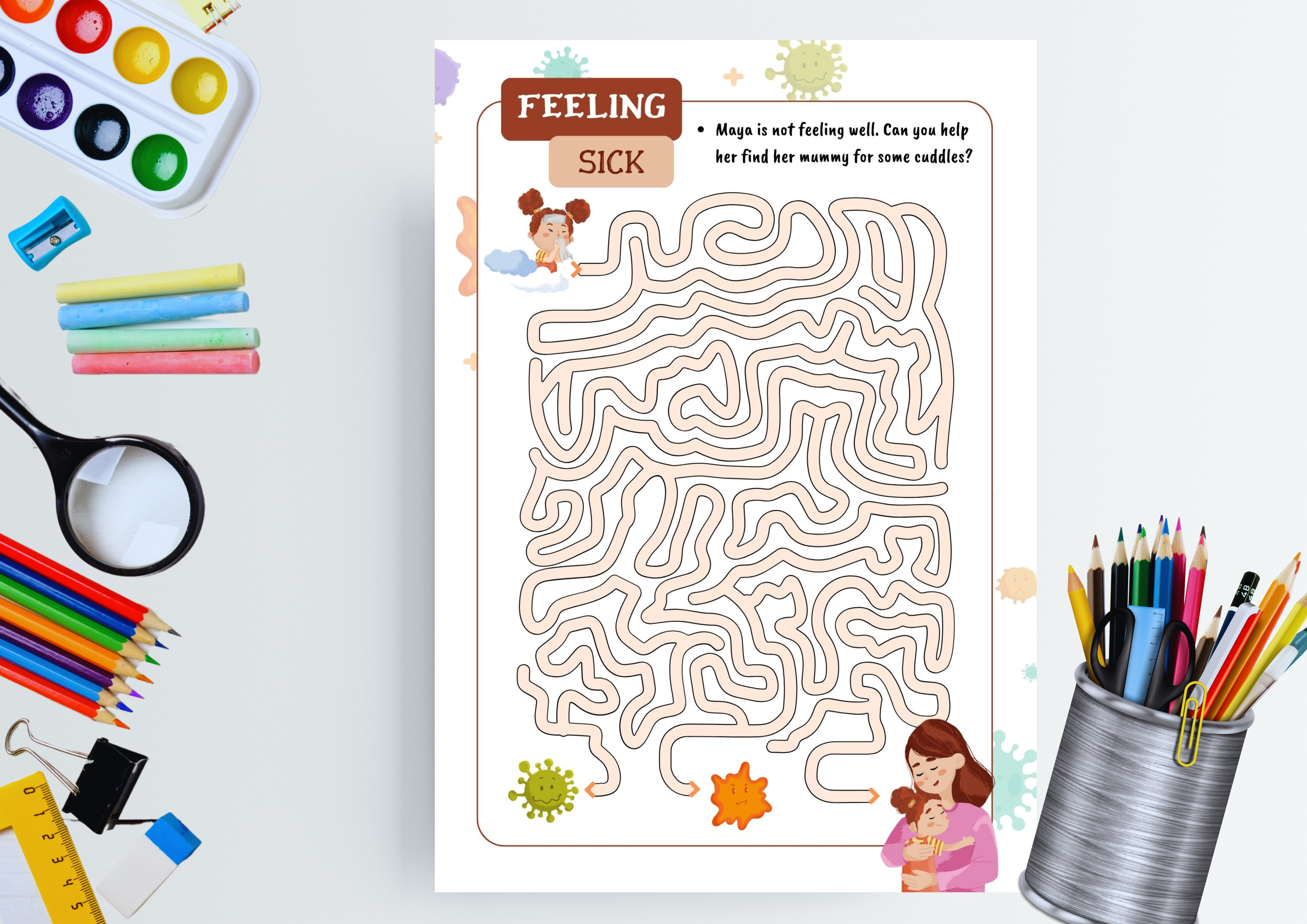Maze challenge activity book (8 mazes) - digital copy