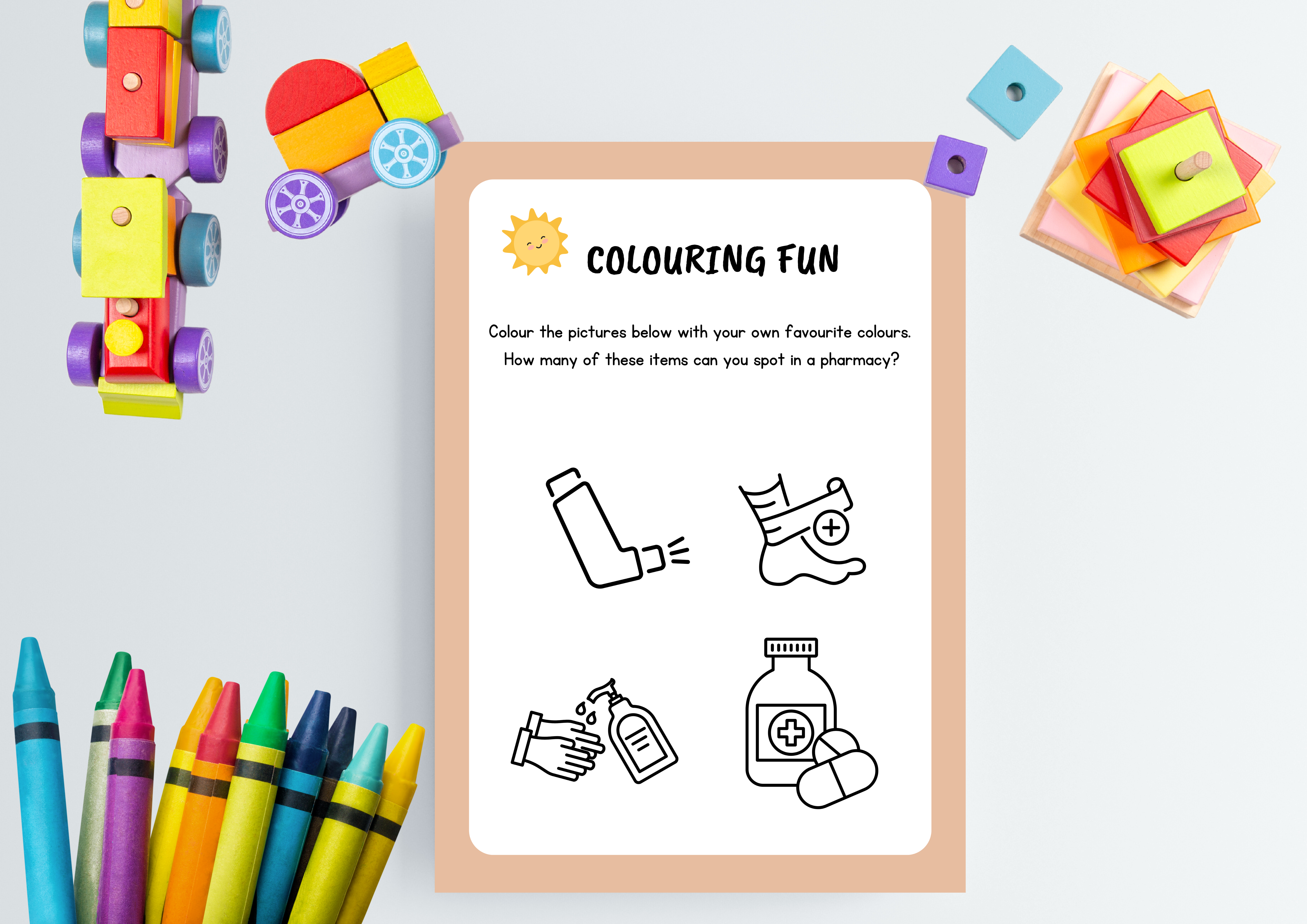 Pharmacy activity book for little explorers (32 pages) - digital copy