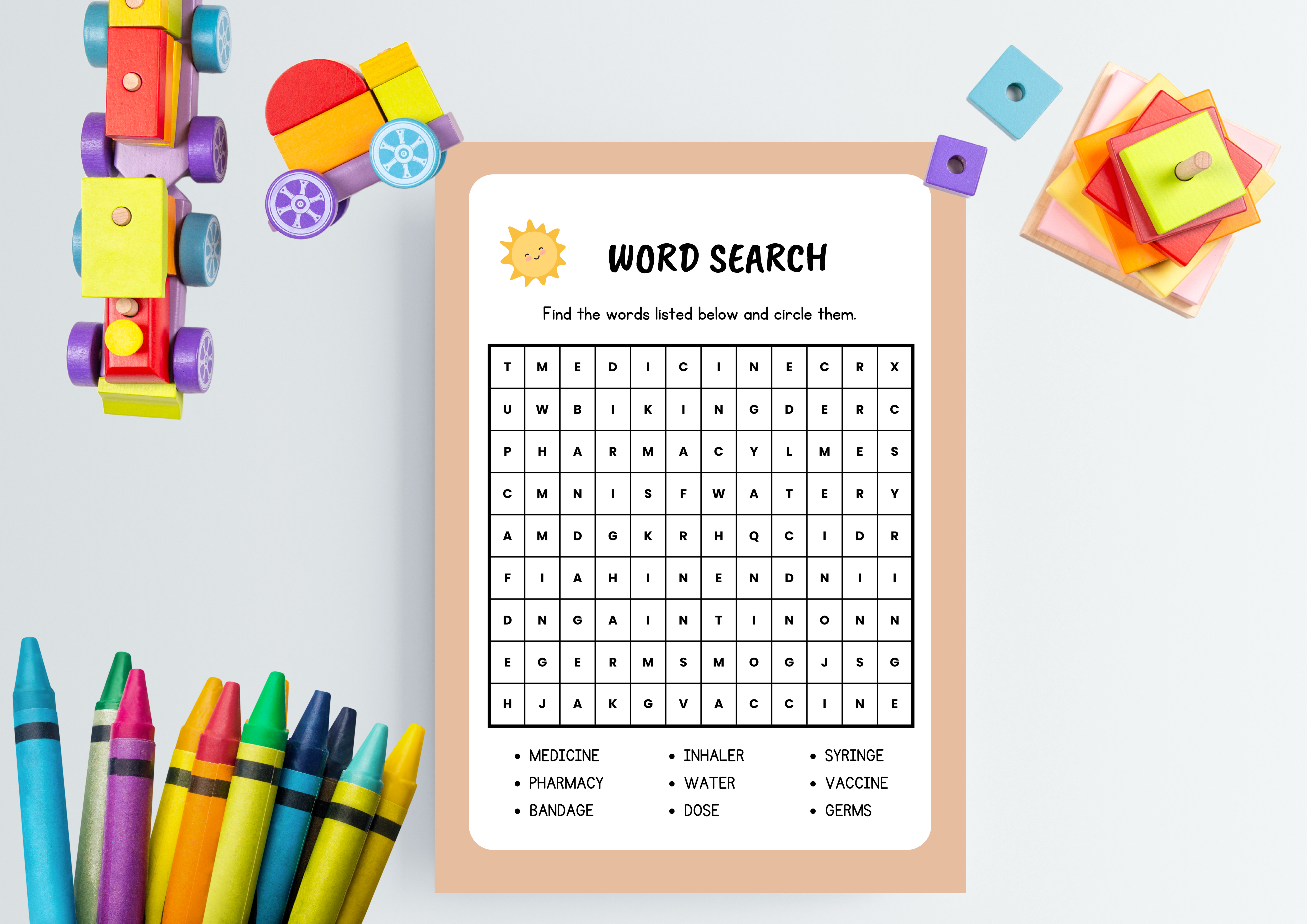 Pharmacy activity book for little explorers (32 pages) - digital copy