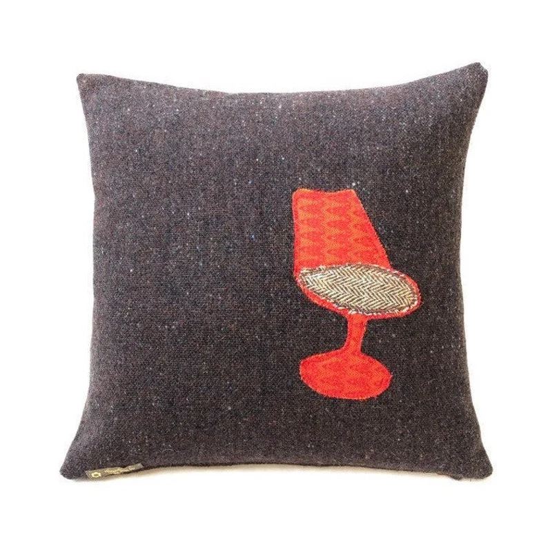 Saarinen Tulip chair applique reversible cushion