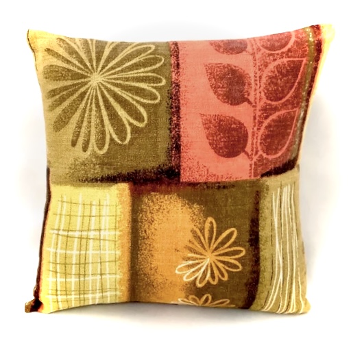 Vintage reversible Autumn leaf cushion