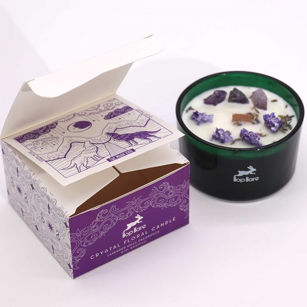 HHC-03 Hop Hare Crystal Magic Flower Candle The Moon