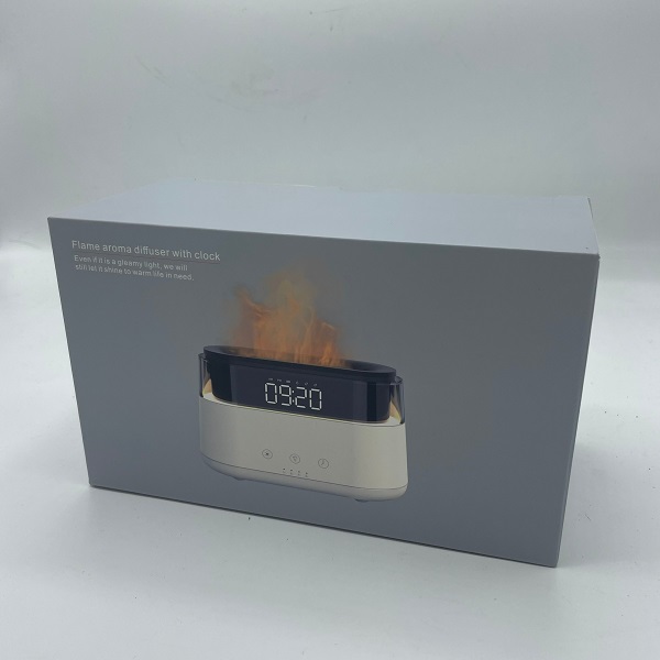 AATOM-26 Modern Aroma Diffuser - Led Clock - USB-C - Flame Effect