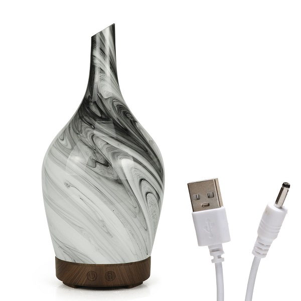 AATOM-09a Aroma Atomiser - Glass Abstract Grey USB