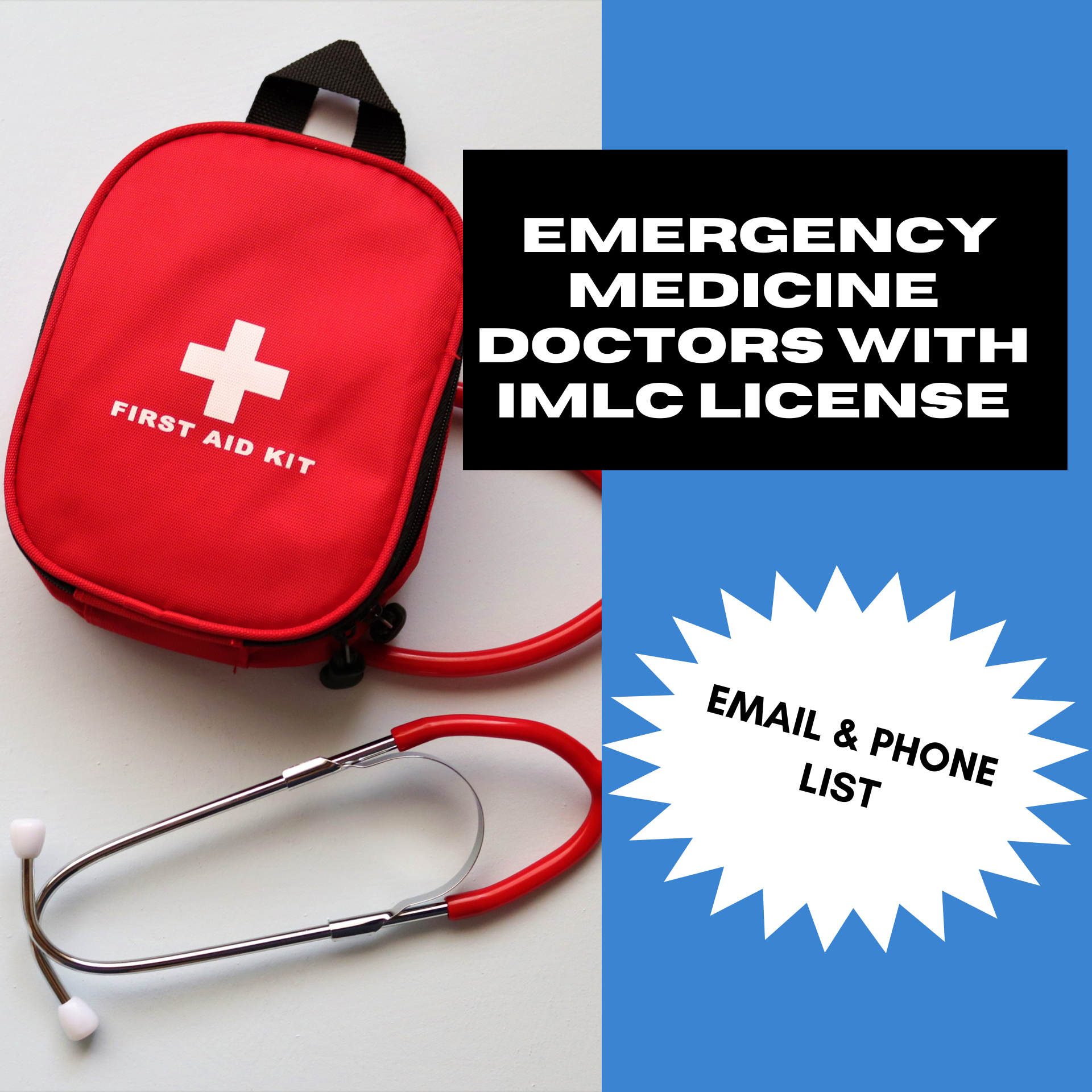 Email and Phone List of Emergency Medicine Doctors with IMLC License and LOQ – 1,450 Verified Contacts