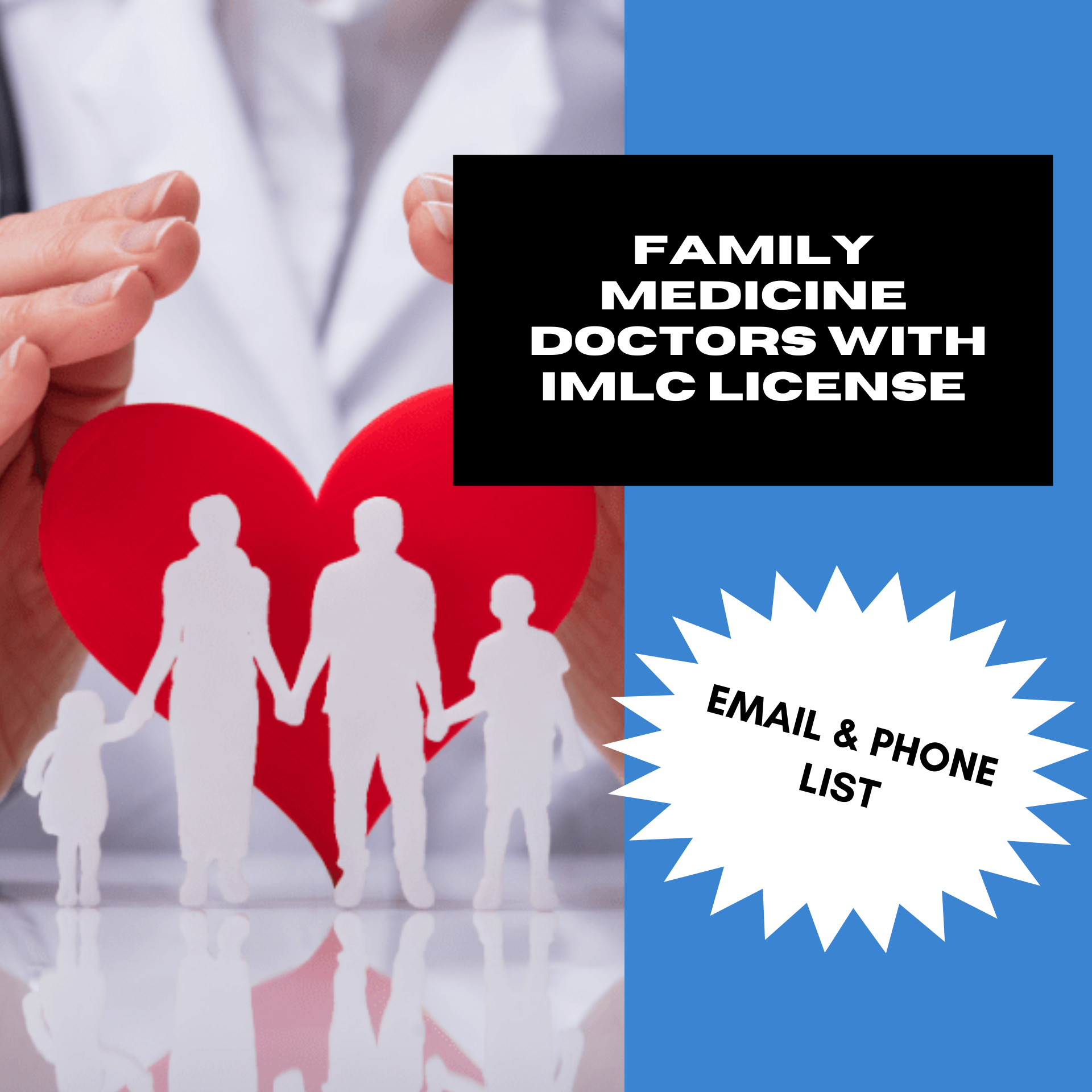 Email and Phone List of Family Medicine Doctors with IMLC License and LOQ – 2,600 Verified Contacts