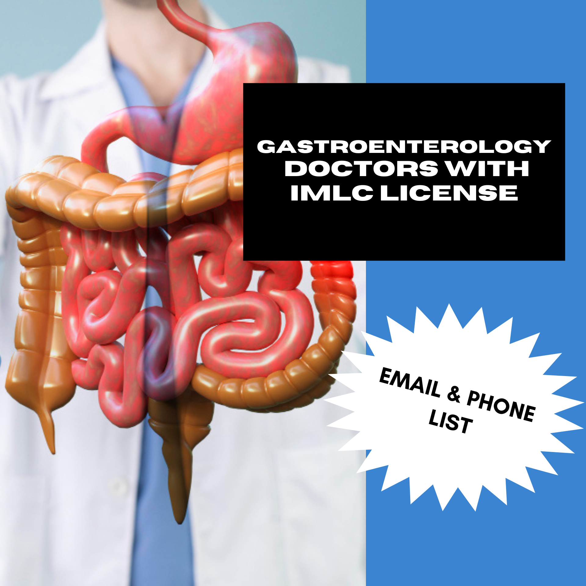 Email and Phone List of Gastroenterology Doctors with IMLC License and LOQ – 400 Verified Contacts