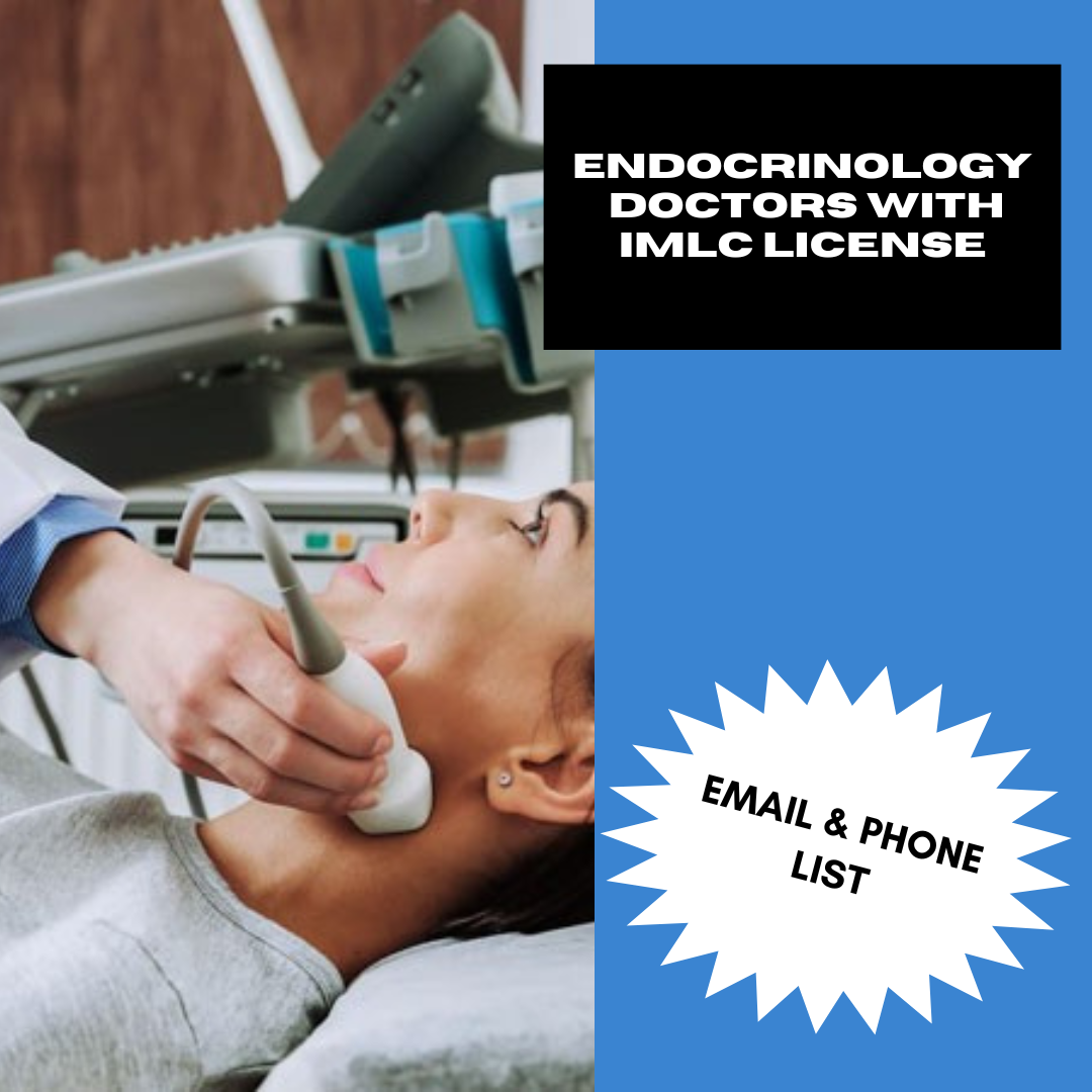 Email and Phone List of Endocrinology Doctors with IMLC License and LOQ – 110 Verified Contacts