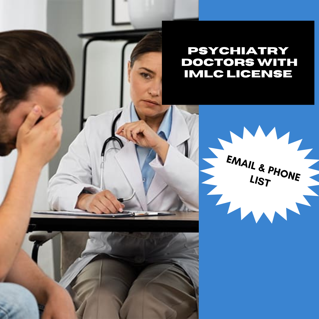 Email and Phone List of Psychiatry Doctors with IMLC License and LOQ – 1050 Verified Contacts