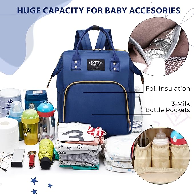 Bembika Baby Daily Essential Combo for Baby, Baby Gift Items Combo, Baby Diapering and Feeding Essentials (Set of 12, Blue)