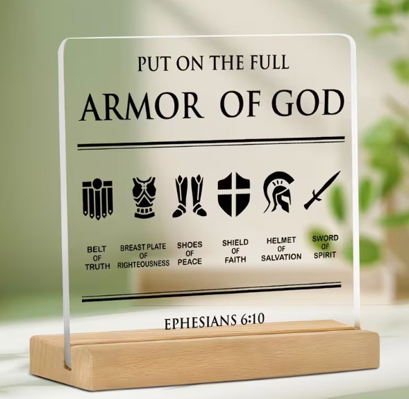 Armor of God Acrylic Desk Plaque