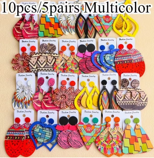 Multicolor Fashion Jewelry Earrings Set