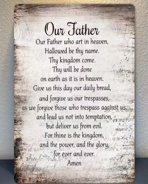 Our Father Prayer Plaque