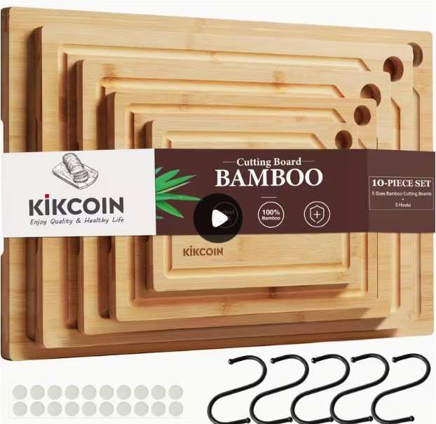 Bamboo Cutting Board Set (5pc)