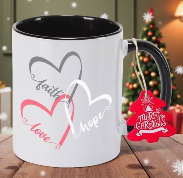Faith, Love, and Hope Mug (Black)