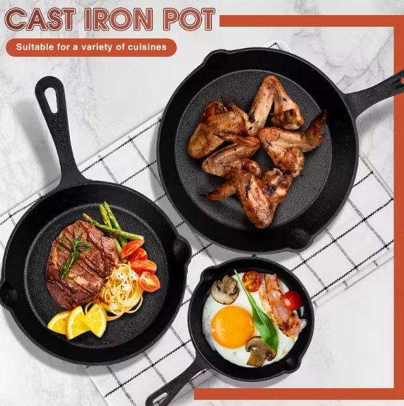 Cast Iron Skillet (3pc)