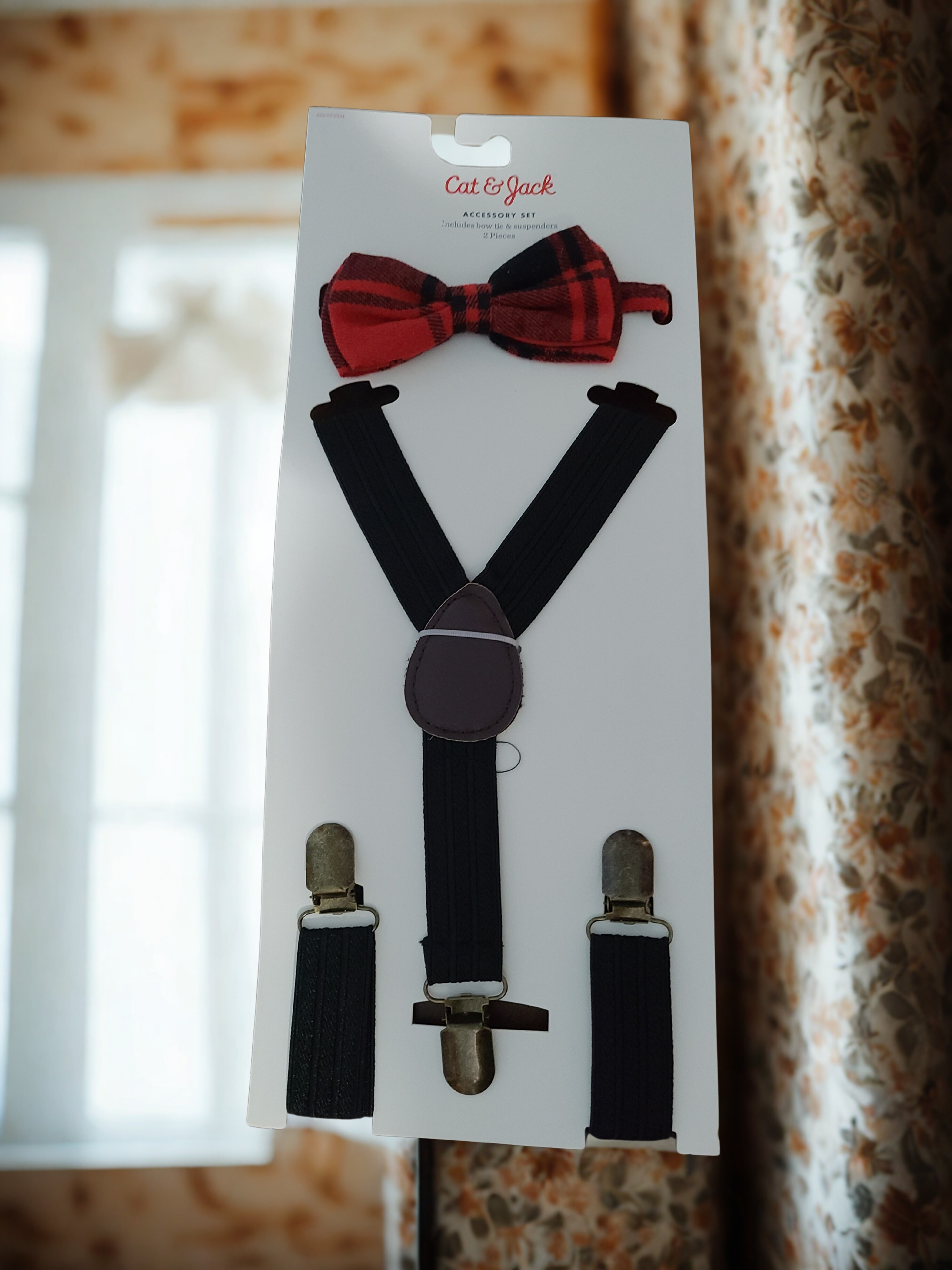 Cat & Jack Boys' Bow Tie and Suspenders Set