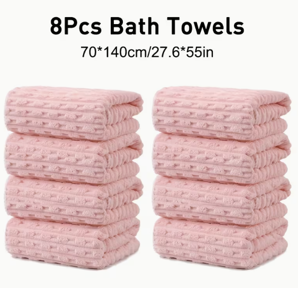 8 Pieces Bath Towels