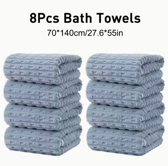 8 Pieces Bath Towels