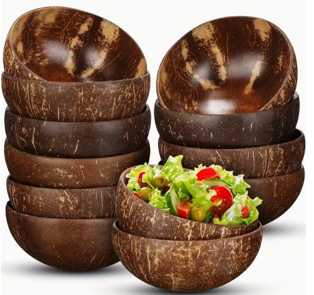 12pc Natural Coconut Bowls