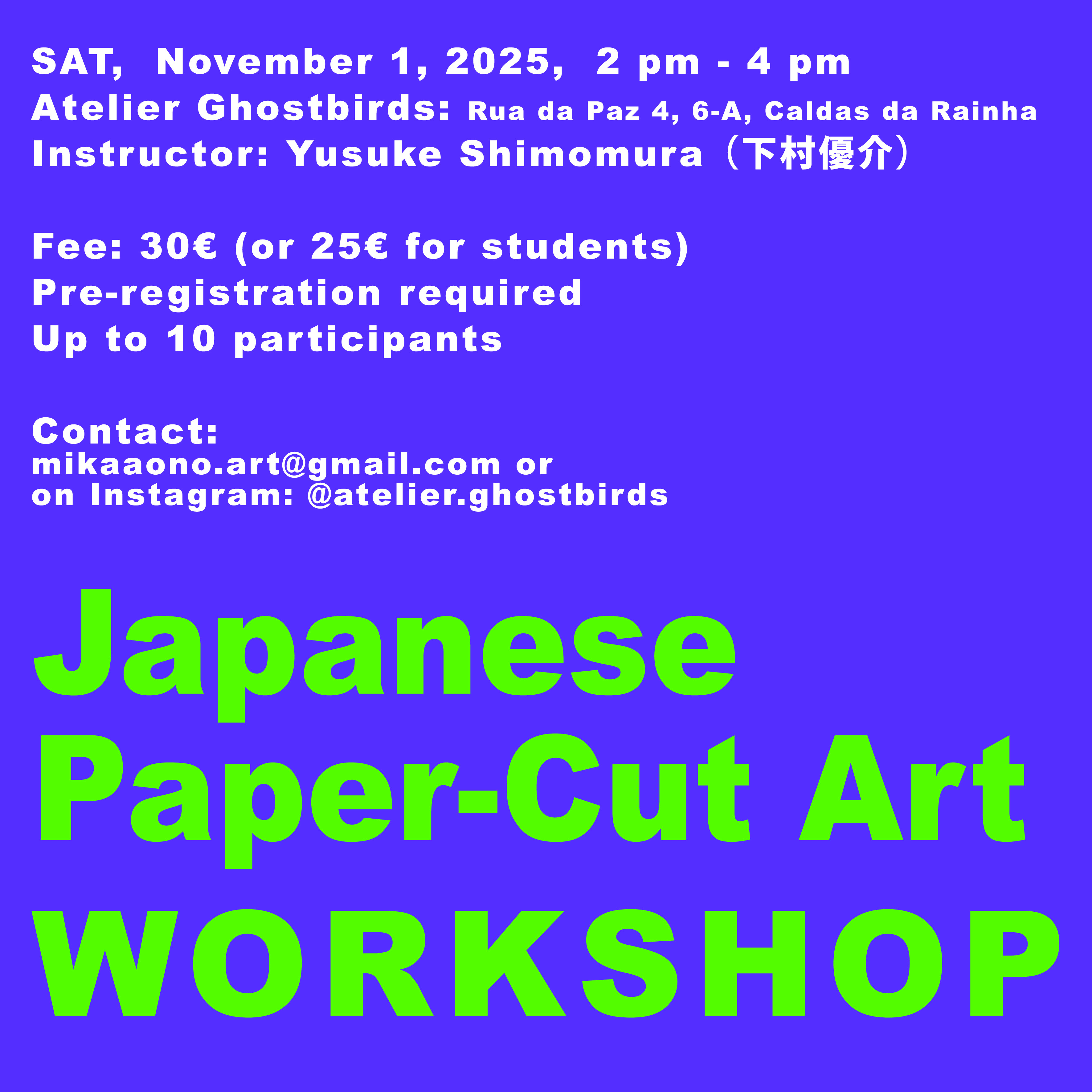 Japanese Paper-Cut Art Workshop