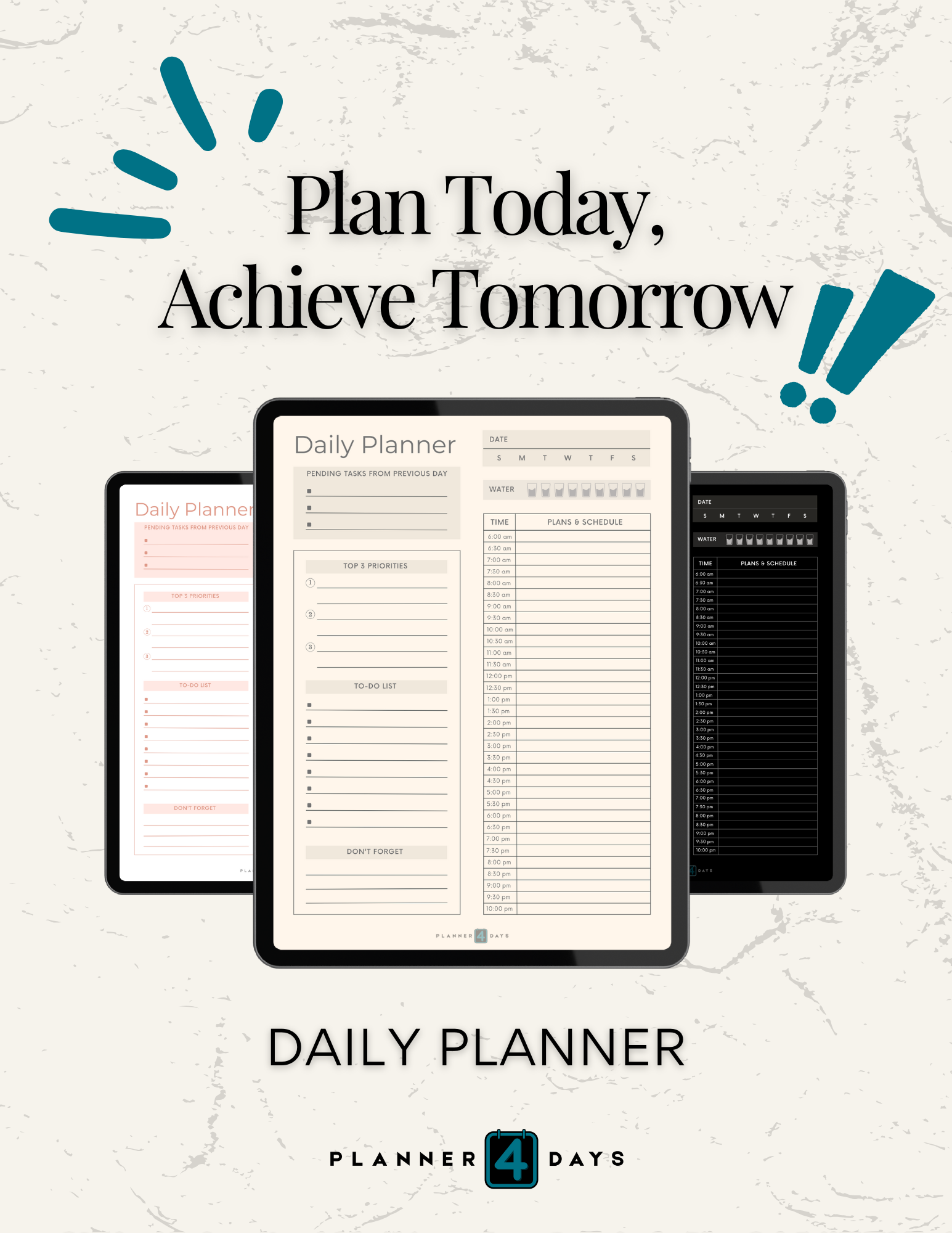 Daily Planner | 5 different styles