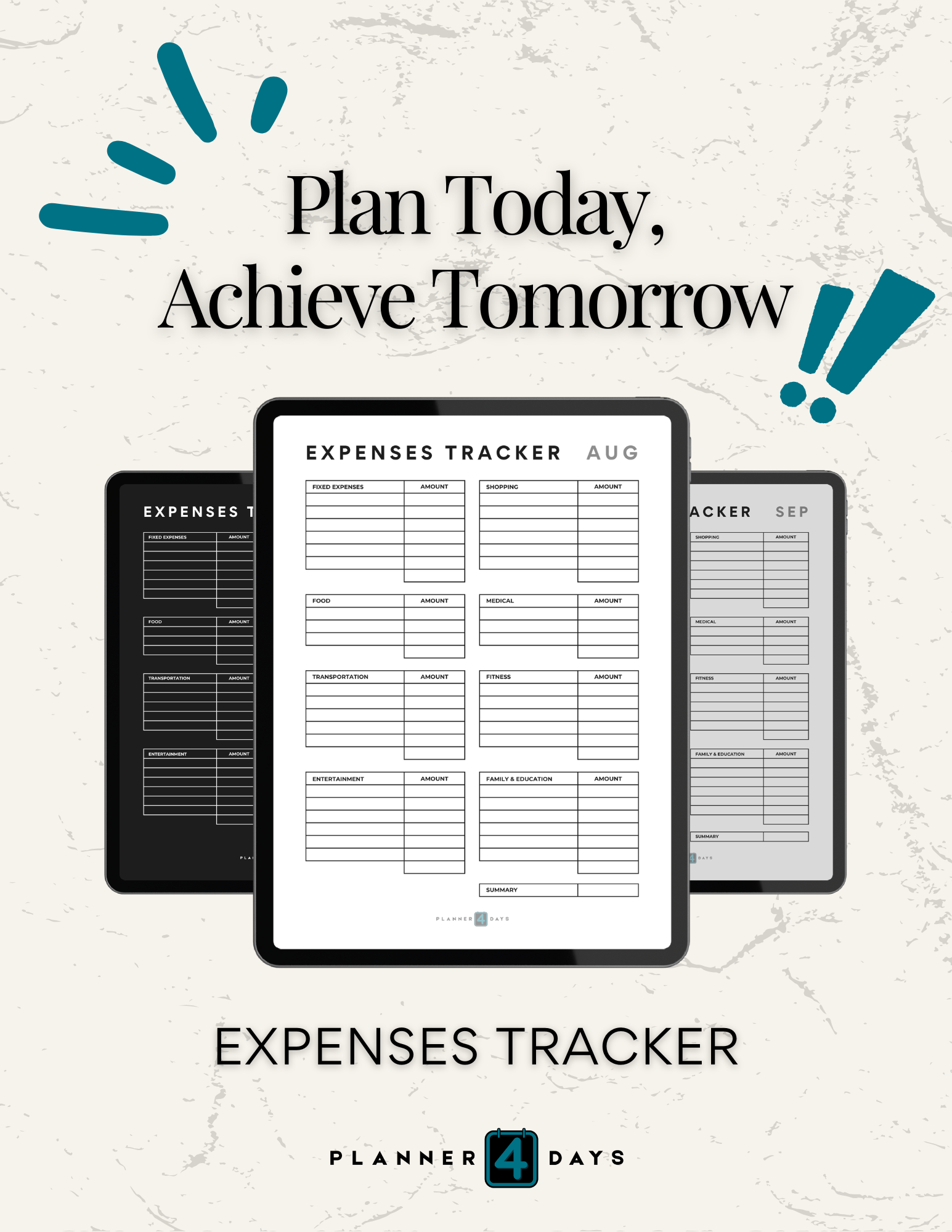 Expenses Tracker | 3 different styles