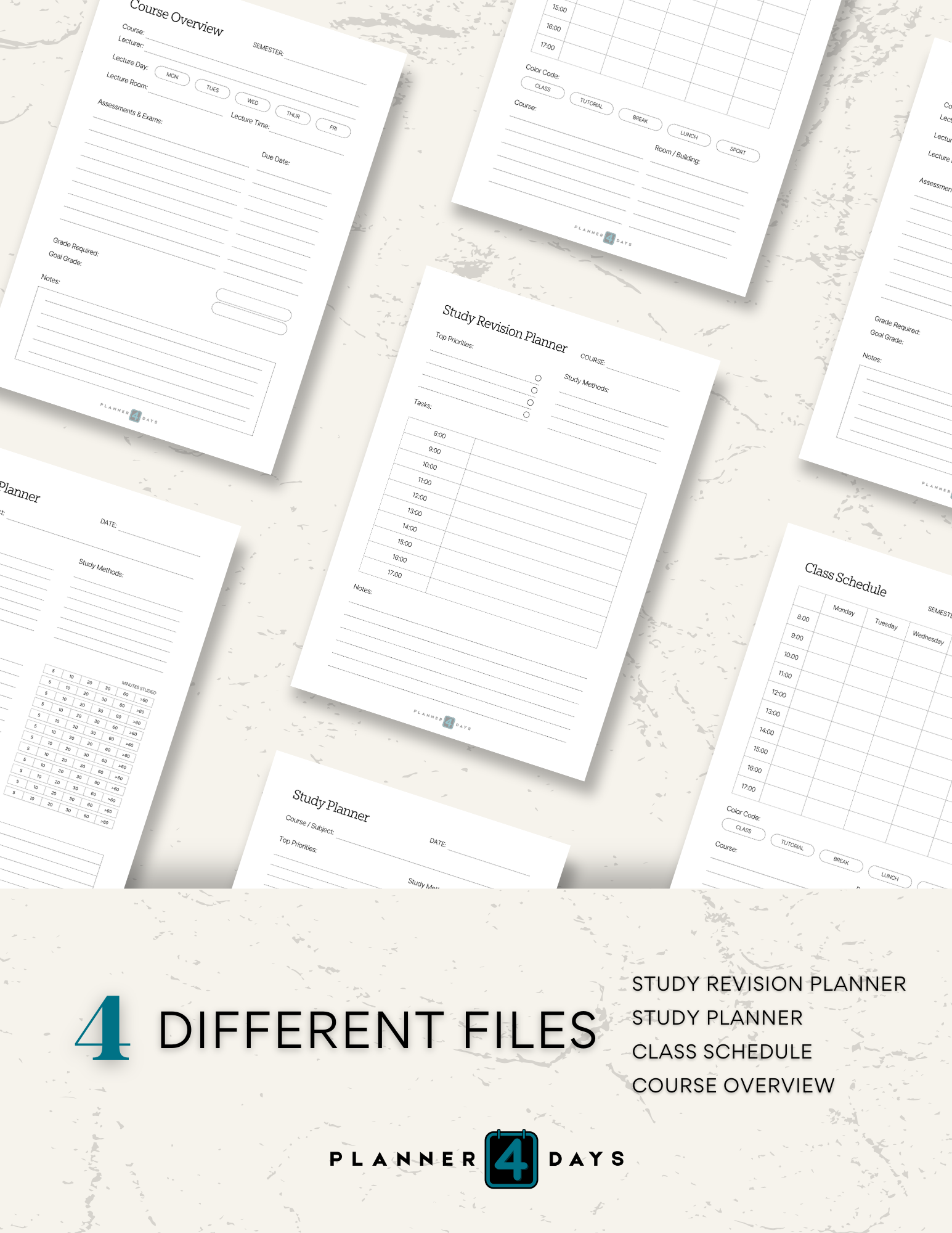 Class Organizers | 4 different files