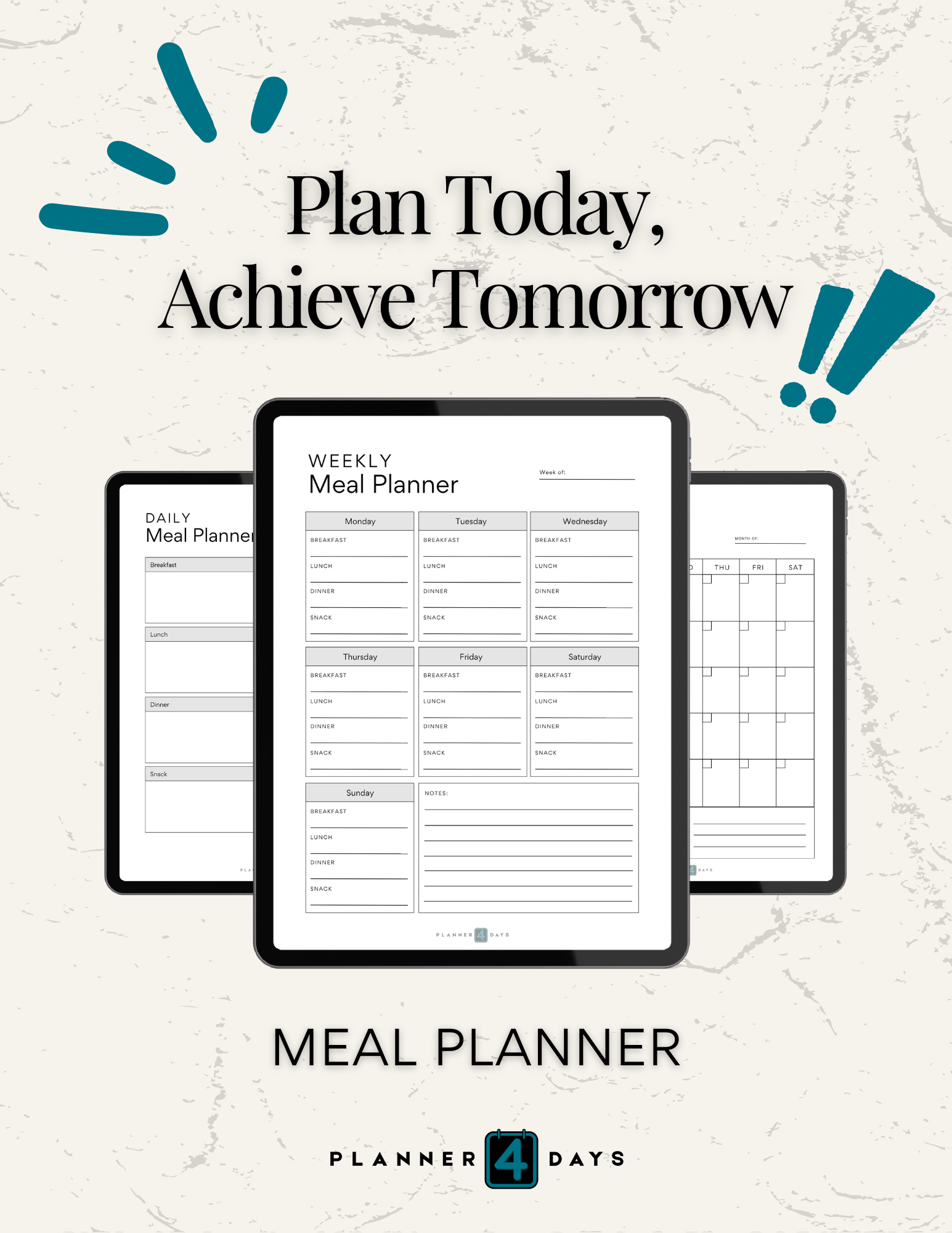 Meal Planner | 3 different files