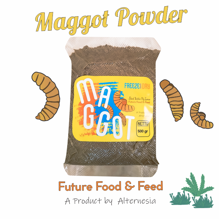 Serbuk Maggot Powder Burung, Cupang, Guppy, Burayak, Ayam 500 gr