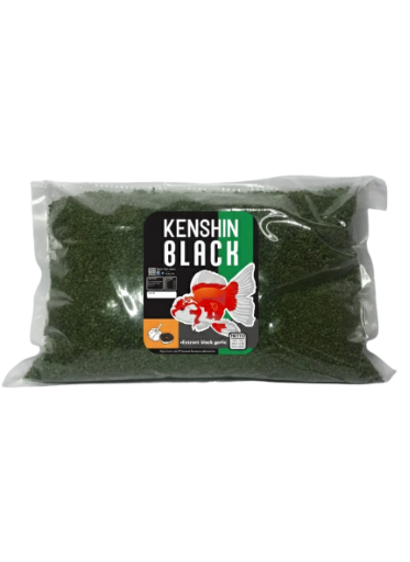 Pakan Ikan Mas Koki KENSHIN BLACK [TOPLES 1,6 kg & REFILL 1KG] Ekstrak BAWANG HITAM  IKANESIA