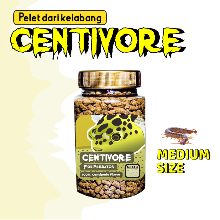 Centivore Pelet Kelabang Pewarna Alami Ikan Koi, Channa, Mas Koki