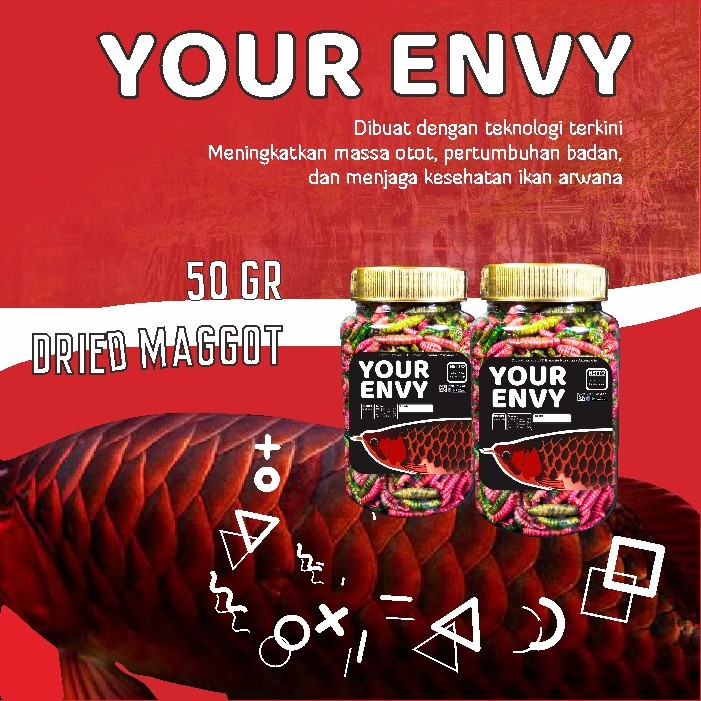Your Envy [MAGGOT] Warna Warni Untuk Arwana - Ikanesia