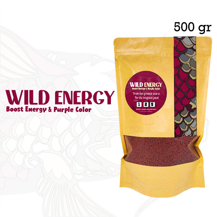 Wild Energy Naikkan Warna Ungu Untuk Ikan Koi dan Mas Koki 500 gr - Ikanesia