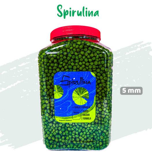 Pakan Ikan Koi SPIRULLINA [TOPLES 1,6 KG & REFILL 1KG] Toples Ekstrak BAWANG PUTIH IKANESIA