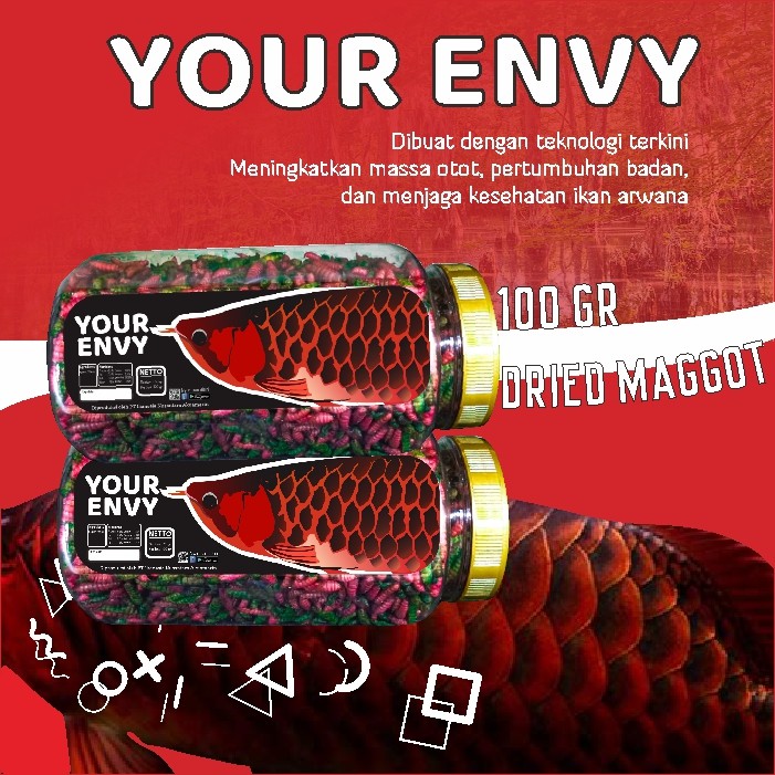 Your Envy [MAGGOT] Warna Warni Untuk Arwana - Ikanesia