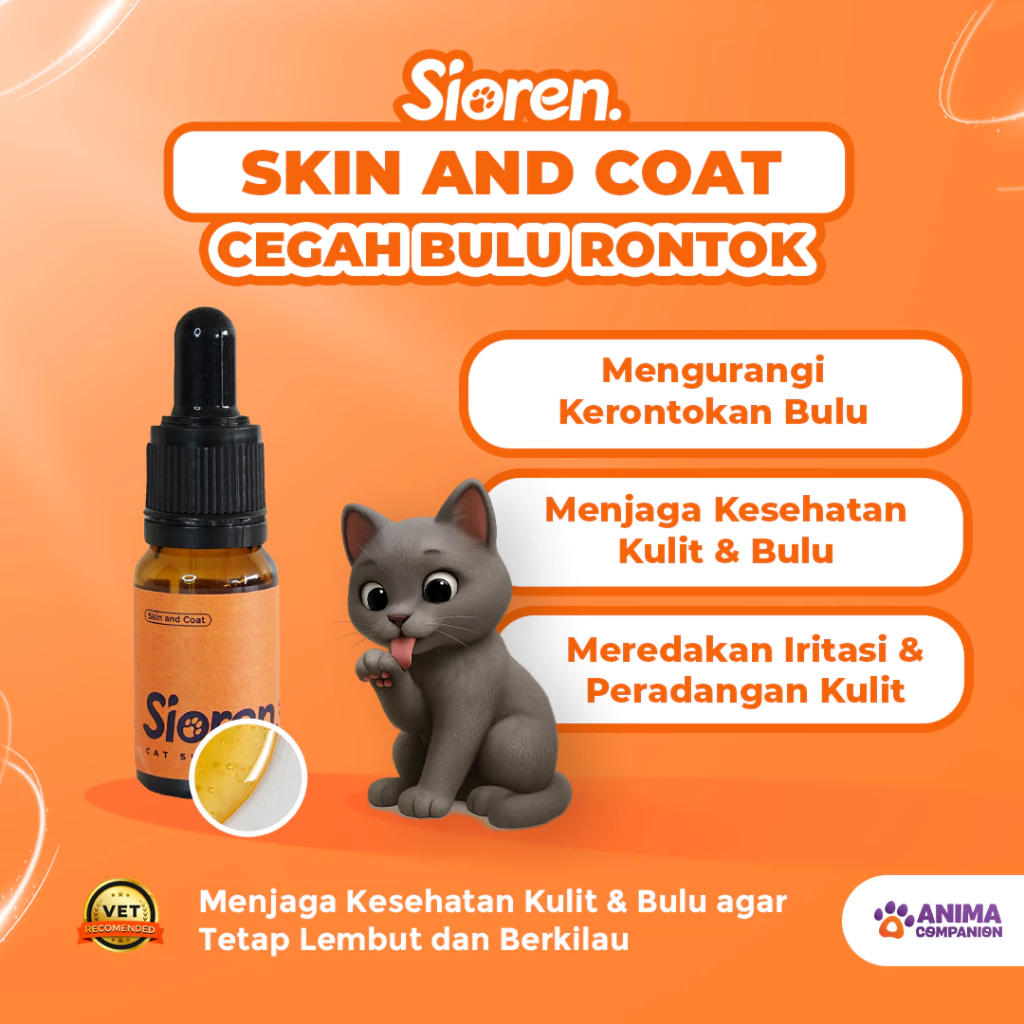 Sioren | Skin and Coat | Vitamin Bulu Kucing | Mengurangi Rontok, Menyehatkan Kulit & Bulu