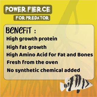 Pelet Pakan Makanan Ikan Predator Power Fierce Ulat Hongkong Kering