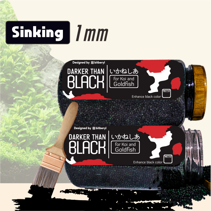 Darker Than Black Naikkan Hitam [TOPLES BIG SIZE] 350 - 400 gr Untuk Ikan Koi, Mas Koki, Channa