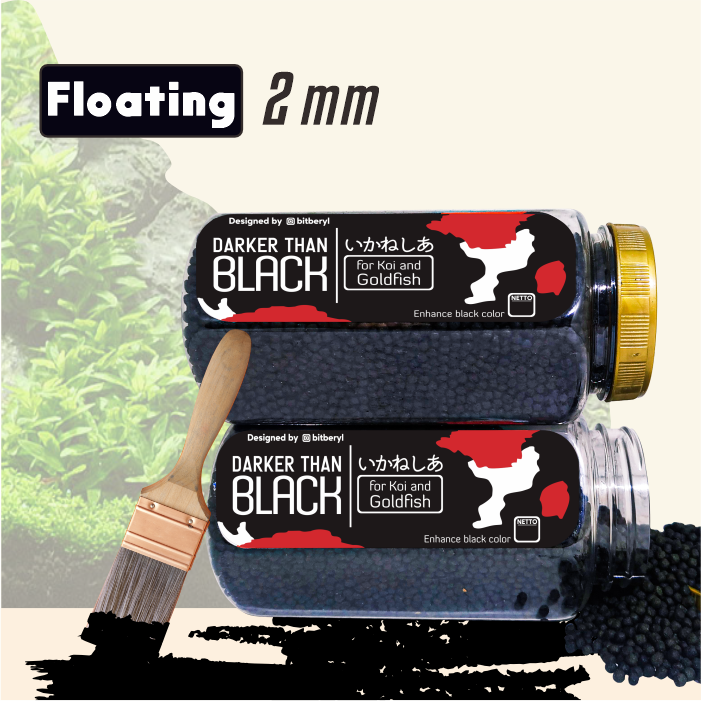 Darker Than Black Naikkan Hitam [TOPLES BIG SIZE] 350 - 400 gr Untuk Ikan Koi, Mas Koki, Channa