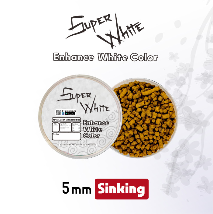 Super White Naikkan Warna Putih Ikan Koi, Mas Koki, Channa - Ikanesia
