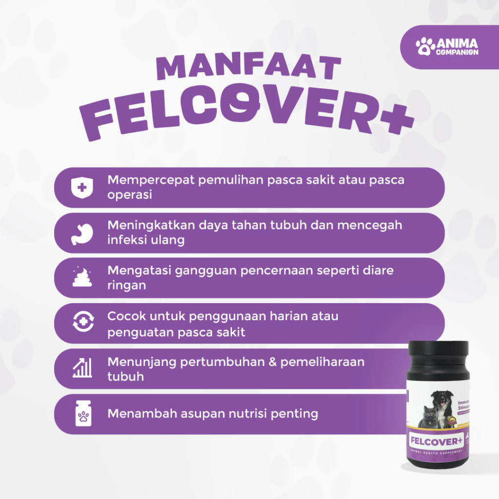 FELCOVER+ | Original Fast Recovery and Immune All in One Solution | Vitamin Kucing & Anjing
